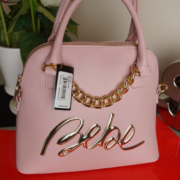 NEW! BEBE handbag Purse Crossbody Blush Pink - Picture 1 of 11